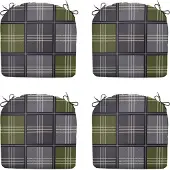 Madison zitkussen patchy olive ca. 46x48 cm set van 4
