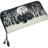 Banned - Gothic Portemonnee - Woodland - voor Vrouwen - zwart-wit - Maat Standard