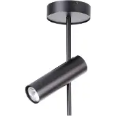 Sigma Wandspot Leda 1, 1-lamp, zwart Leda, dimbaar, zwart, Woon-/ Eetkamer, metaal, Modern, buitenspot