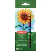 Derwent softpastels Academy , blister van 12 stuks in geassorteerde kleuren