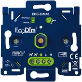 EcoDim ECO-DIM.16 universele draaiknopdimmer 2-draads Sokkel 0-300W Fase Aan- en Afsnijding