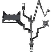 Hama Bureauondersteuning - - Monitor - Zwart - Maximaal laadvermogen 8 kg - Rotatie 180 en 35