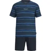 Tom Tailor Pyjama kort blauw / wit