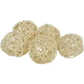Viana Rotan bol gebleekt Ø4cm 24 st, 24 Stück
