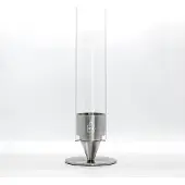 UNUS Tafelhaard tuinfakkel tafelvuur windlicht 62 cm glas roestvrij staal