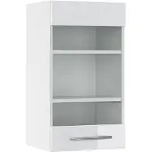 Vicco Fame-Line Glazen keukenkast – 40 cm Wit Hoogglans