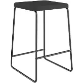 Meet by Paperflow MEDSO barstoel voor buiten, waterafstotende/afneembare stoffen bekleding, zithoogte 750 mm, tot 110 kg, PP/staal, antraciet-matzwart, 2 stuks