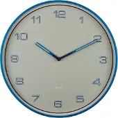 Karlsson - Wandklok Lined Numbers Blauw