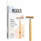 Nukka Plasticvrij Bamboe Wegwerp Scheermes - 4 stuks