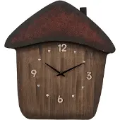 Clayre & Eef Wandklok 37x4x40 cm Bruin Hout Bruin