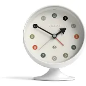 Bennies Fifties Newgate Spheric Alarm Klok - Wit