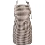 Clayre & Eef Keukenschort 69x68 cm Bruin Polyester