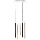 Brilliant G93763/20 Cembalo Pendel Aluminium/Zwart/Bruin/Koffie - 32W/3500LM/3000