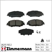 ZIMMERMANN 26217.165.2 Remblokken