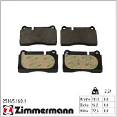 ZIMMERMANN 25145.160.1 Remblokken
