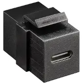 Goobay Keystone USB C | 10 Gbit/s (4K@60Hz, 100W, Zwart)