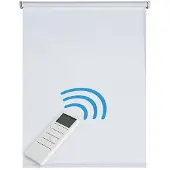 STORESDECO - Motorgecontroleerd Opaco blackout, afstandsbediening, Wit 140x250cm