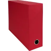Exacompta 5x Transportdoos Rug 90mm - canvas papier - Rood - 89525E