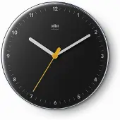 Braun BC26B-DCF - Wandklok - Analoog - Rond - Kwarts veegbeweging - Radiogestuurde tijdsaanduiding - Zwart
