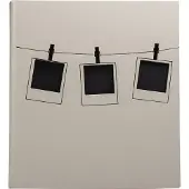 Exacompta Boekgebonden fotoalbum 60 zwarte pagina's Instants - Beige - 16523E