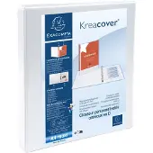 Exacompta 10x Kreacover Ringband in PP personaliseerbaar - 2 vakken - 4 ronde ringen 16mm - A4 maxi - Wit - 51940E
