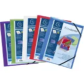 Exacompta 25x Kreacover elastomap met 3 kleppen - ondoorschijnende PP 5/10de- A4 - Geassorteerd - 55189E