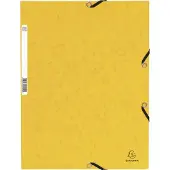 Exacompta 50x Elastomap met 3 kleppen in glanskarton 355g/m2 - Geel - 55309E