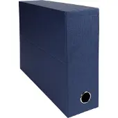 Exacompta 5x Transportdoos Rug 90mm - canvas papier - Donkerblauw - 89527E