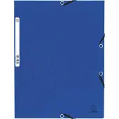Exacompta 50x Elastomap met 3 kleppen in glanskarton 355g/m2 - Blauw - 55302E