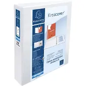 Exacompta Kreacover 50 mm Presentatieringband PP (Polypropeen) A4+ 2 Ringen Wit 51924E 10 Stuks