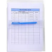 Exacompta 10x Pak van 2 zelfklevende tassen met balg - gladde PP 20/100ste - A4 - Transparant - 56300E