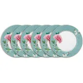 Pip studio Blushing Birds Borden - Ontbijtborden - Bordenset - Servies set van 6 - 21cm