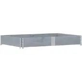 vidaXL Plantenbak 150x100 cm massief grenenhout grijs