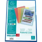 Exacompta 10x Pak van 10 L mappen- gekorrelde PP 12/100ste - A4 - Geassorteerd - 56119E