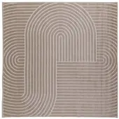 vidaXL Vloerkleden Vierkant PALMERAS Beige 240 x 240 cm Polyester