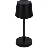 Briloner - Oplaadbare Tafellamp - snoerloze lamp - dimbaar - met batterij - USB-C - 2,6W - IP44 - binnen & buiten - zwart - 26 x 10.5cm
