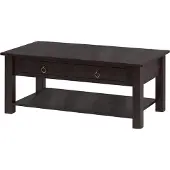 DOMUS Ines-Salontafel - 2-laden - Grenen Donkerbruin