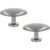 AMIG Set van 2 knoppen 39x25 mm geborsteld nikkel