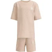 Adidas Set 'Loose Waffle Short T-Shirt' lichtbeige
