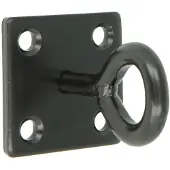 AMIG Gesloten haak op plaat 50x50x5 mm staal zwart