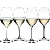 Riedel Champagne Glazen / Witte Wijnglazen Wine Friendly - 440 ml - 4 stuks