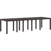 vidaXL Tuin Tafel Bruin 300 x 100 x 73 cm poly rattan