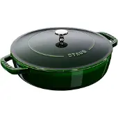 Staub Chistera braadpan gietijzer Ø24 cm Basilicagroen