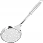 Brunbeste Roestvrijstalen schuimspaan/zeeflepel, 34 cm