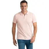 Privata Heren Korte Mouwen Katoenen Polo T-shirt met Pocket PRI2631
