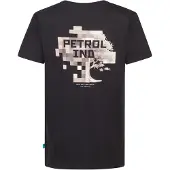 Petrol Industries Shirt 'Acadia' zwart / wit