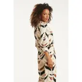 Smashed Lemon Travelstof jumpsuit met grafische aztec print in beige, zwart & bruin |