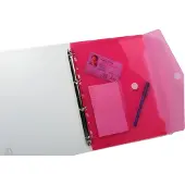Exacompta 10x Pak van 5 geperforeerde envelop showtassen PP 20/100ste - met klittenband sluiting - A4 - Geassorteerd - 57380E