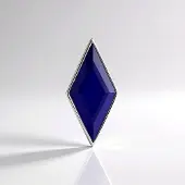 Cavill - 925 Sterling Zilver Hanger - 7,53 ct Blauwe Chalcedoon - Platina Geplateerd - Modern Ruitvormig Elegant Sieraad