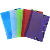 Exacompta 25x Crystal Color Elastomap 3 kleppen - pocket 12x16cm - Geassorteerd - 50700E